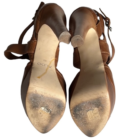 ALDO Brown Platform Strappy Sandal Size 9 - Picture 12 of 14